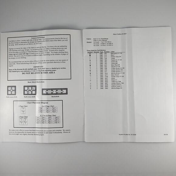 Kustom Krafts Counted Cross Stitch Kit Black Stallion Horse #99977 - Picture 11 of 15